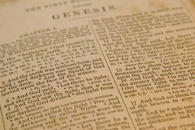 Genesis 1 Bible page