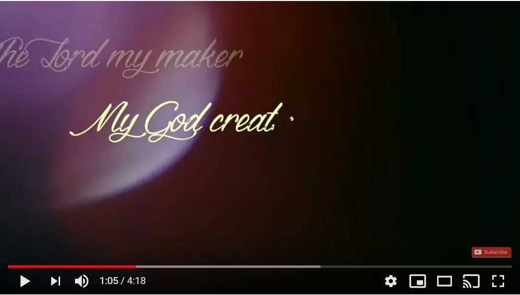 I lift My Eyes: Joe Vermeulen YouTube still