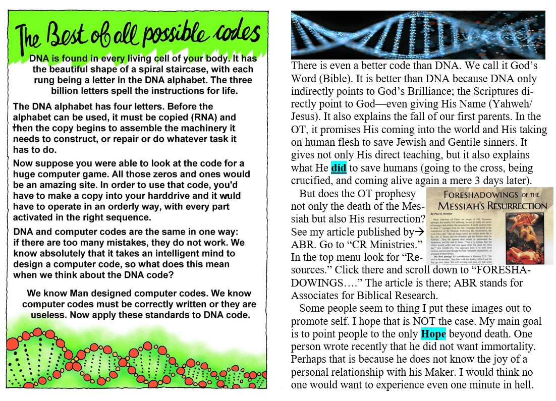DNA Meme transcribed below, original artwork by Richard Gunther