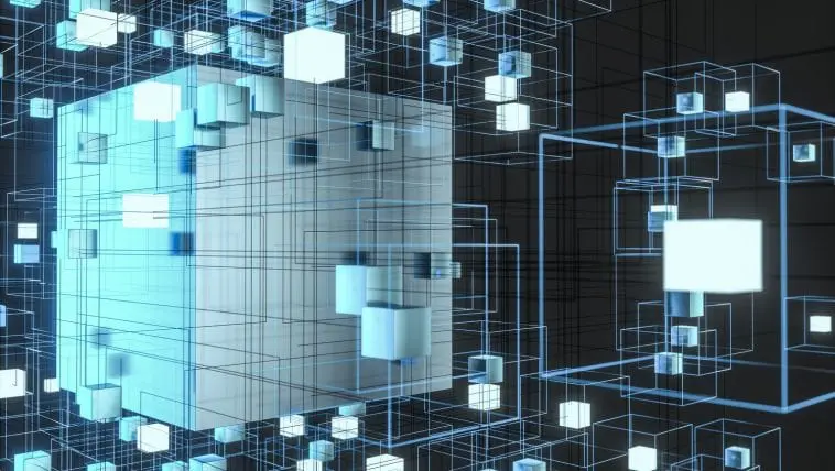 CG illustration of 3D cubes connected with cubic lines: Illustration 161461106 / 3d © Jian Fan | Dreamstime.com