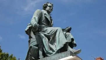 Statue of Ampère at Lyon, France