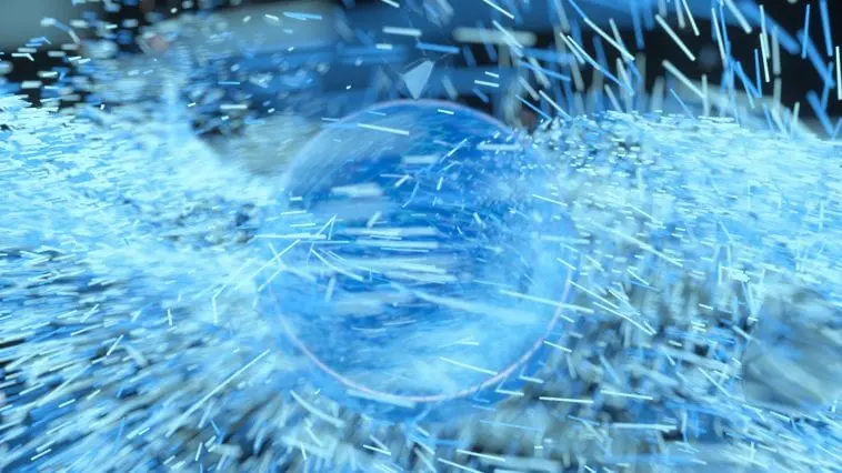 CG sphere surrounded by glowing particles: Illustration 160929026 / Abstract © Jian Fan | Dreamstime.com