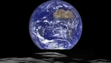 Earthrise from the moon, photo credit: NASA