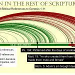 Arched lines showing connection between the rest of the Bible and Genesis, photo credit: Todd Wood