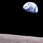 Apollo 8 mission photo of earthrise from the moon, photo credit: NASA