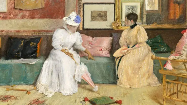 A Friendly Call, 1895, by William Merritt Chase, National Gallery of Art