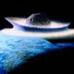 Planetoid slamming into a primordial earth, photo credit: Donald David