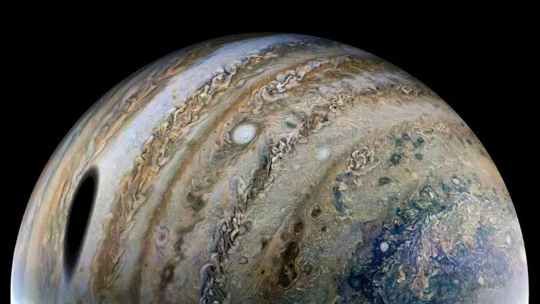 Jupiter as seen from the Juno mission, photo credit: NASA