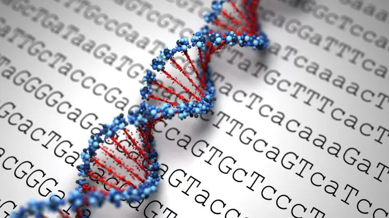 DNA with amino acid list: Illustration 41223666 / Abstract © Leigh Prather | Dreamstime.com