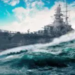 Illustration of a warship in rough seas: Photo 133351161 © Sven Bachstroem | Dreamstime.com