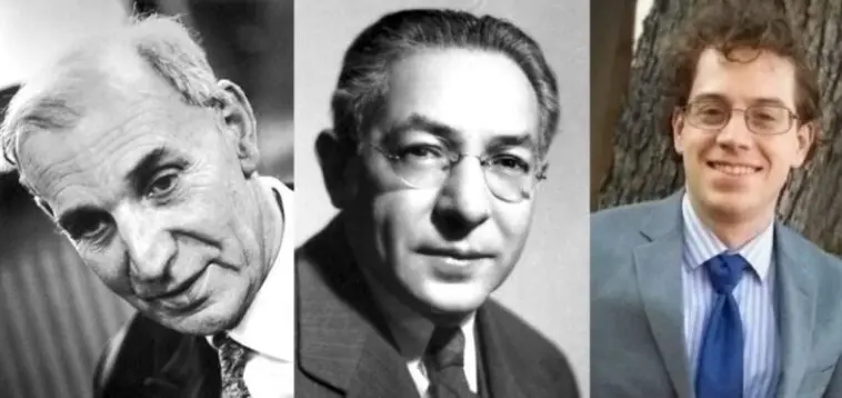 Portraits of the three scientists