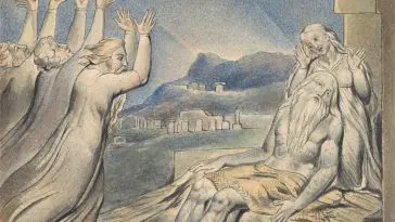 Job's Comforters, watercolor by John Linnell, 19th Century