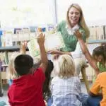 Kindergarten teacher reading a library book: Photo 6081708 | Children Library © Monkey Business Images | Dreamstime.com