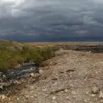 Storm over the Dead Sea with a flowing Wadi: ID 136676577 | Background © Palex66 | Dreamstime.com