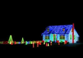 Christmas lights on a house and yard: ID 28296741 © Olivier Le Queinec | Dreamstime.com