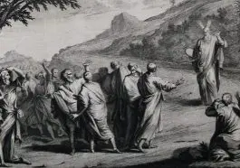 Moses and the 10 Commandments: A print from the Phillip Medhurst Collection of Bible illustrations