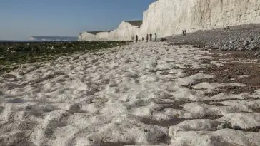 Seven Sisters and Beachy Head cliffs, England viewed from the chalky beach: ID 130814316 © Barbara Pisiolek | Dreamstime.com
