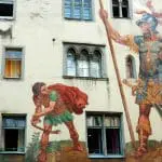 David and Goliath wall painting, Regensburg, Germany: ID 16465990 © Iuliia Kryzhevska | Dreamstime.com