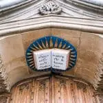 Door plaque at Oxford Divinity School: ID 293971570 © Irstone | Dreamstime.com