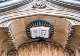 Door plaque at Oxford Divinity School: ID 293971570 © Irstone | Dreamstime.com