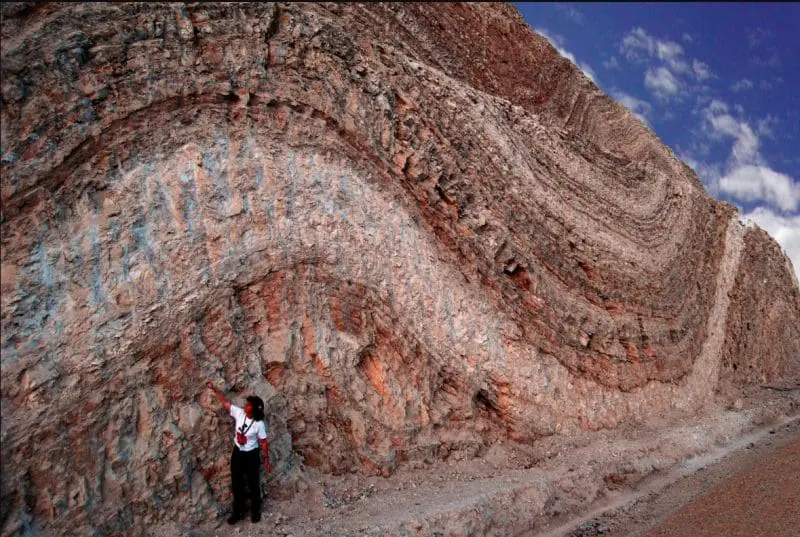 Folded rock layers in Israel, photo credit: Canyon MInistries