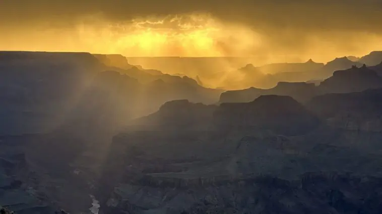 Yellow sunset over the Grand Canyon, photo credit: Nate Loper