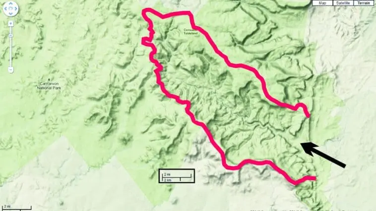 Carnarvon Gorge catchment map