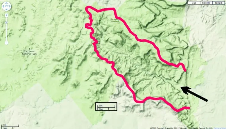 Carnarvon Gorge catchment map