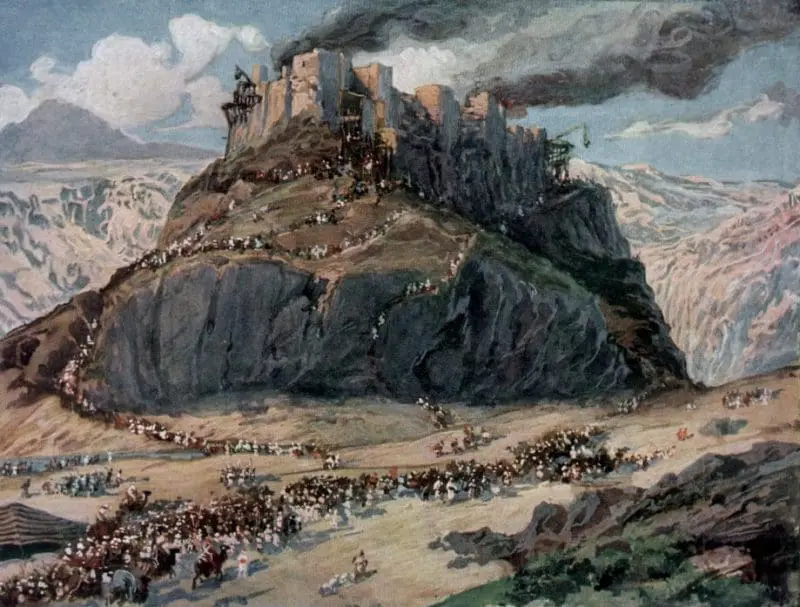 The Israelites attacking the Amorites, painting by James Tissot