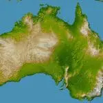 Topography of Australia, photo credit: NASA