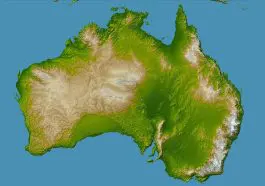 Topography of Australia, photo credit: NASA