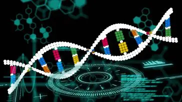 DNA illustration on teal technological backdrop: ID 466657906 © Wave Break Media Ltd | Dreamstime.com