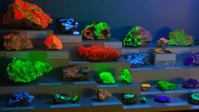 Fluorescent rocks displayed under UV light: ID 205303228 © David Morton | Dreamstime.com