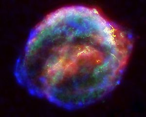 Multiwavelength X-ray image of the remnant of Kepler’s Supernova, SN 1604. (Chandra X-ray Observatory)
