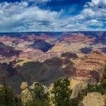 Grand Canyon with scattered cloud shadows