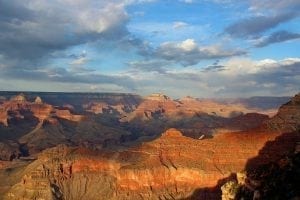 Grand Canyon under partly sunny skies