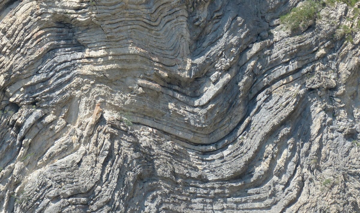 Folded rock layers