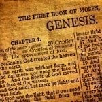 Old printed copy of Genesis 1