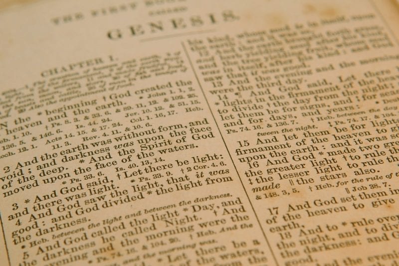 Genesis 1 Bible page