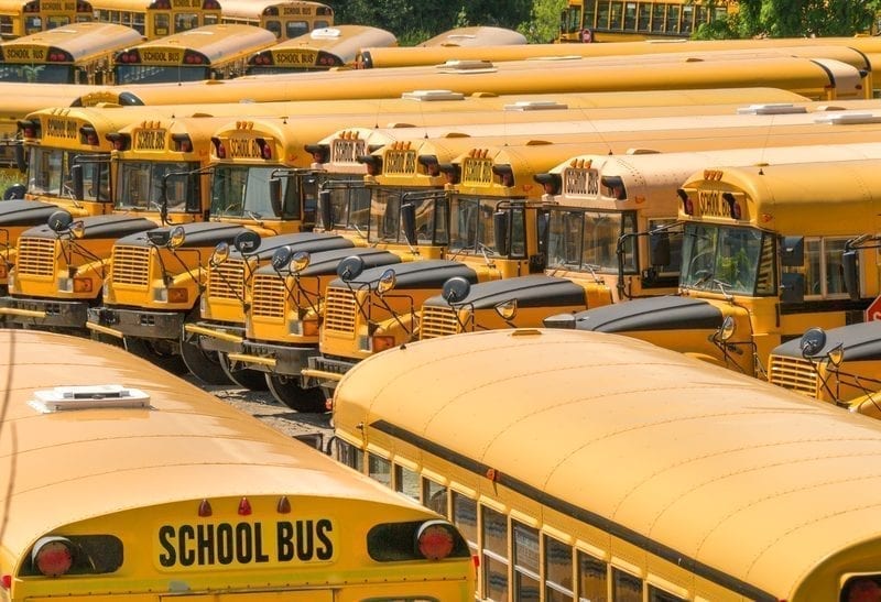 Parking lot full of school buses: ID 26160992 © George Kroll | Dreamstime.com