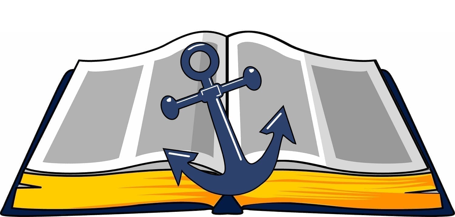 Bible and anchor clip art