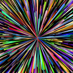 Big Bang accelerating particle graphic: adapted from Good Free Photos