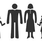 Family silhouettes, male and female: ID 45972678 © Drawnkeeper | Dreamstime.com
