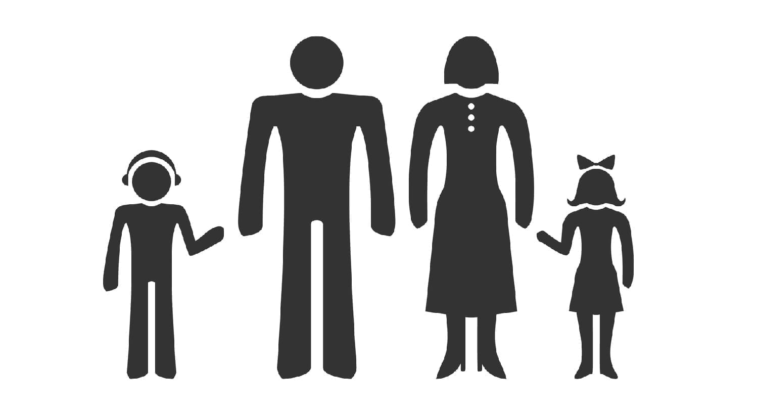 Family silhouettes, male and female: ID 45972678 © Drawnkeeper | Dreamstime.com