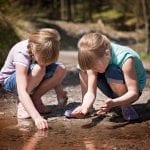 Girls playing in a mud bottomed puddle, photo credit: Pxhere