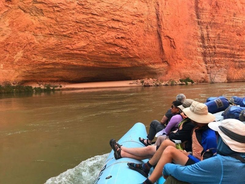 On a Grand Canyon raft, photo credit: Nate Loper