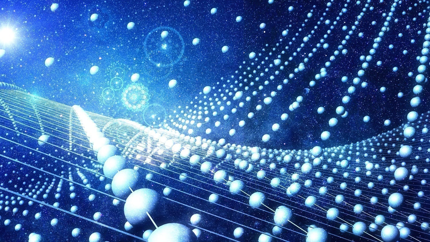 Quantum waves fluctuating with point spheres: Illustration 153565084 © Rik Trottier | Dreamstime.com