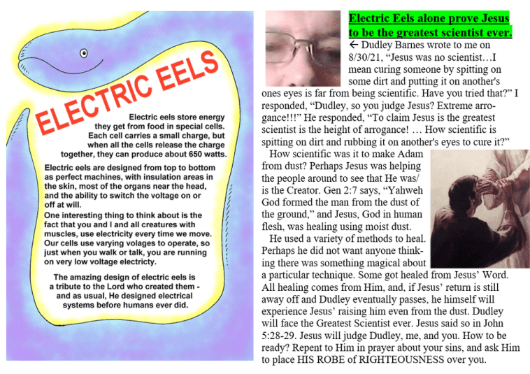 Electric Eel and Jesus is the Greatest Scientist meme