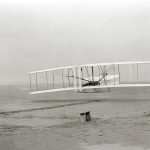 Photo of the Wright Brothers first successful aircraft, December 1, 1901