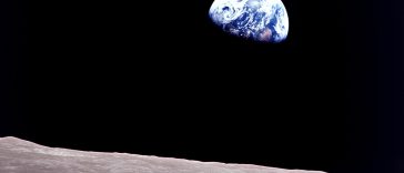 Apollo 8 mission photo of earthrise from the moon, photo credit: NASA